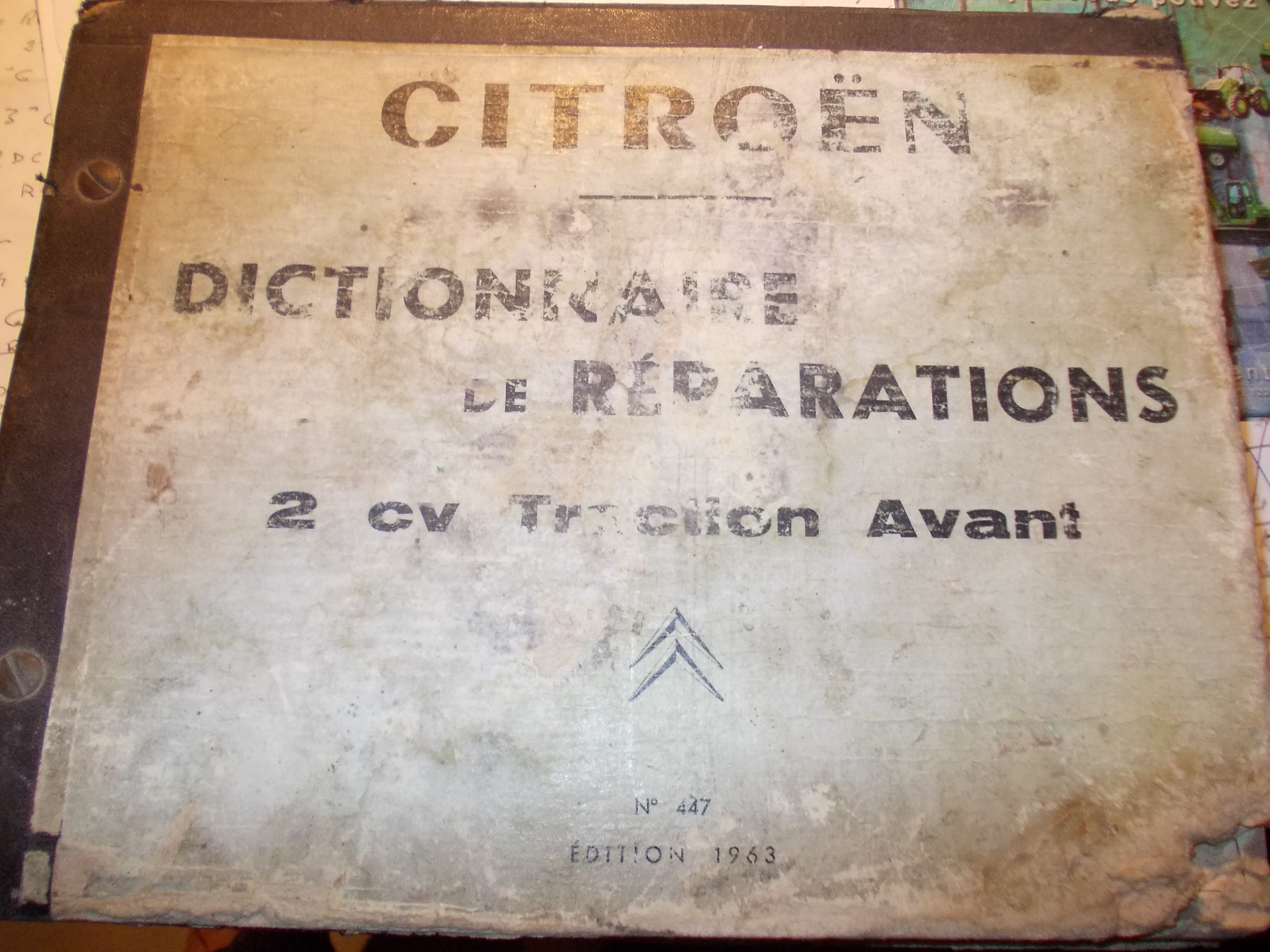Dictionnaire de reparation2 cv citroen