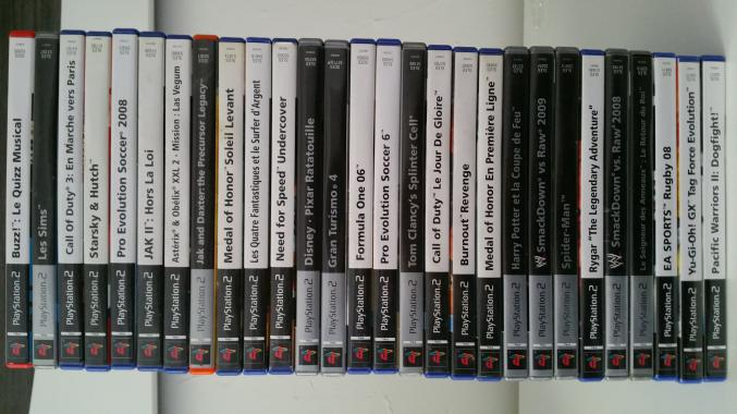 Lots de 28 bon jeux PS2 en excellent état