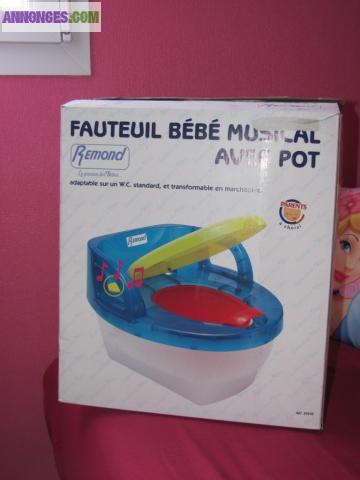 Fauteuil bébé musical avec pot