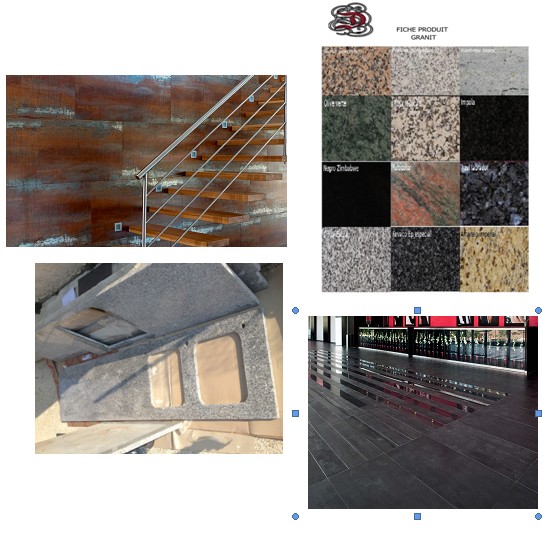 Granit carrelage meubles cuisine et salle de bain