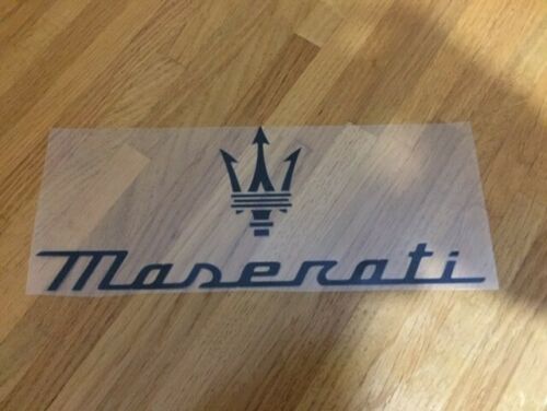 MASERATI LOGO PATCH FLOCAGE FLEX NOIR-23.5 CM PAR 9 CM