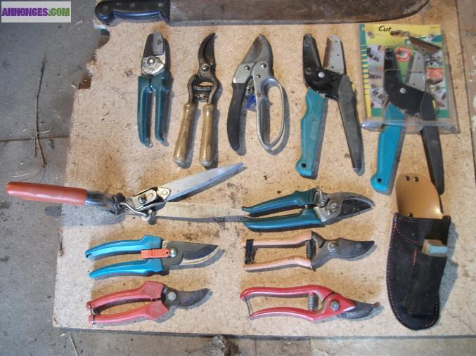 Lot de 11 sécateurs