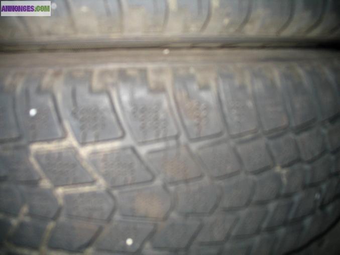 Roues equipees pneus neige