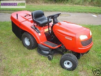 TRACTEUR TONDEUSE avec lame à neige + chaines + masses