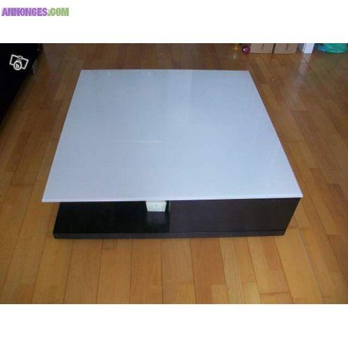 Table basse carrée noire & blanche