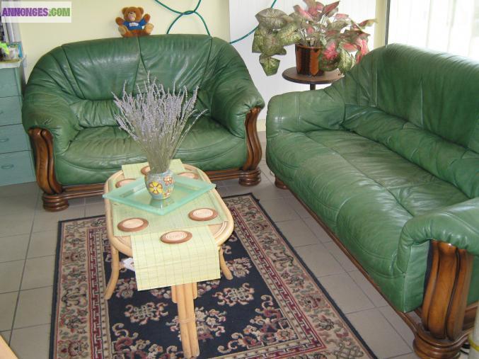 Canapés cuir buffle