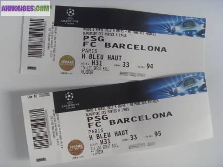 Tickets Emplacement H BLEU HAUT PSG - Barca