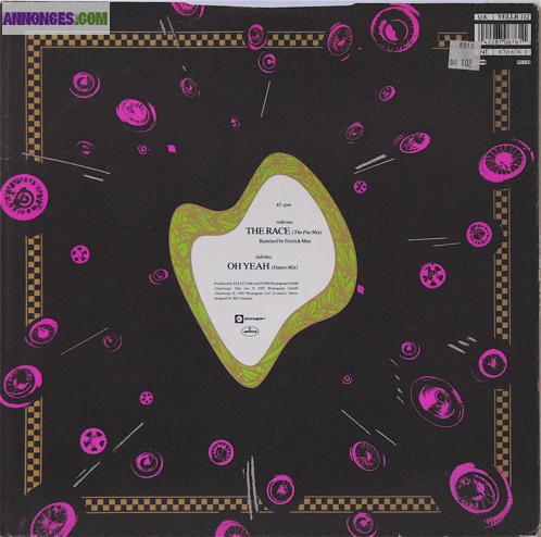 DISQUE VINYLE MAXI 45T YELLO - THE RACE