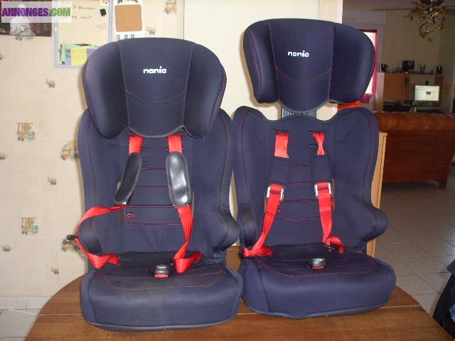 Vend  deux sieges auto