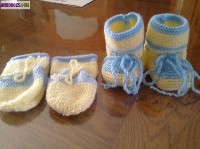Chausson + Moufle bébé