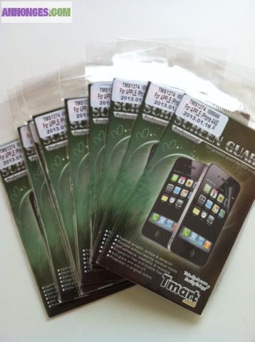Lot 10 films protecteurs iphone 4,4S + Lingettes