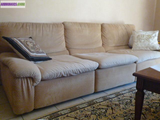 Salon canapé 3 places + 2 fauteuils