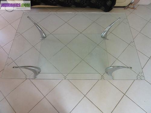 TABLE BASSE EN VERRE