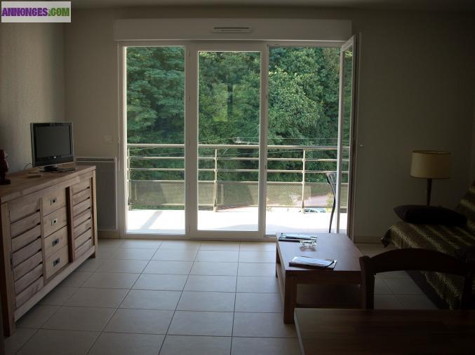 A louer appartement vacances F2+14m2 de terrasse, 4 couchages
