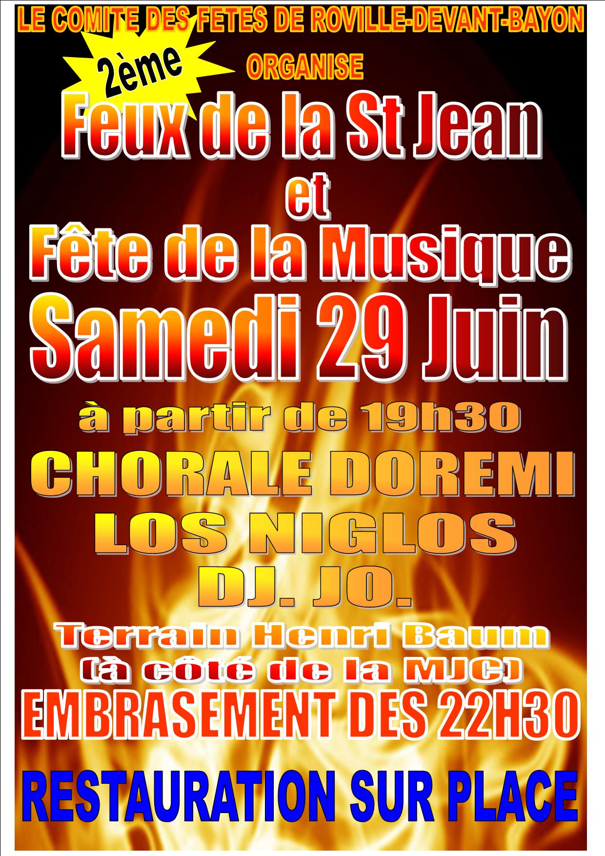FEUX DE LA ST JEAN ET FETE DE LA MUSIQUE