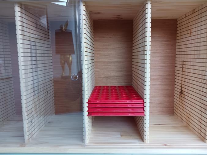 Meuble rangement capsules de Champagne 