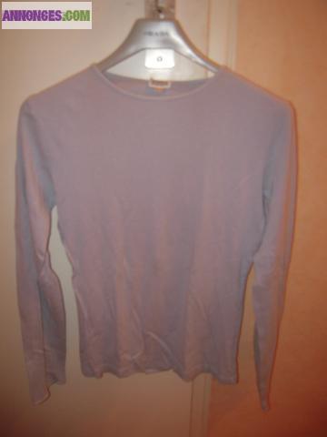 Polo bleu à manches longues Etam taille 36