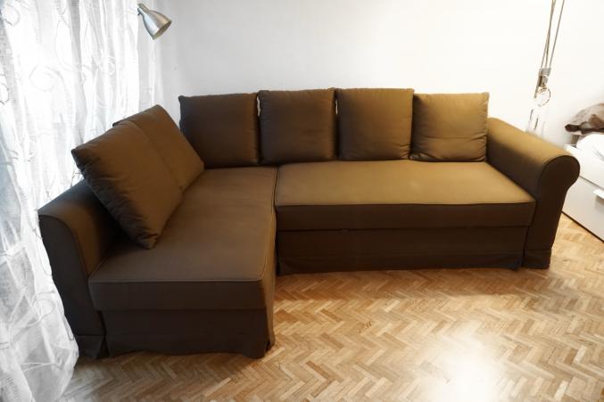 Canapé convertible avec méridienne angle