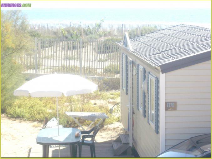 Mobilhome en bord de mer Marseillan Sète
