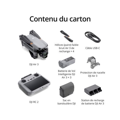 Drone DJI Air 3 Fly More Combo RC 2 Gris