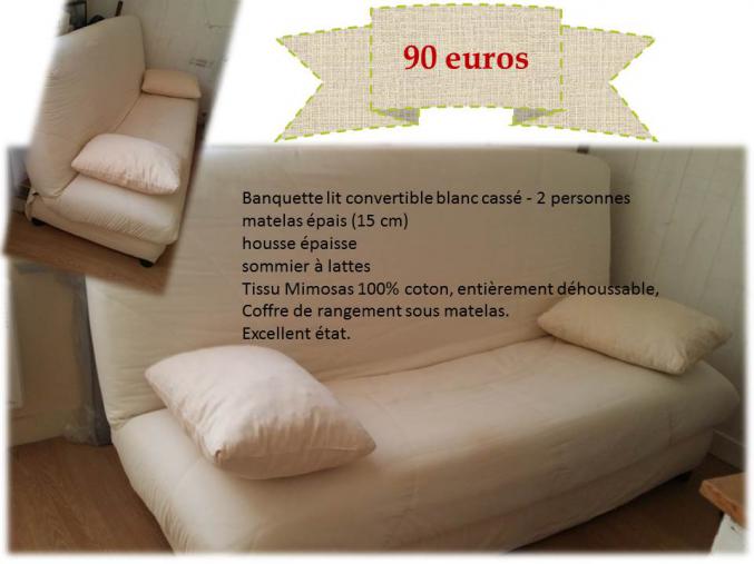 Banquette lit convertible - 2 personnes