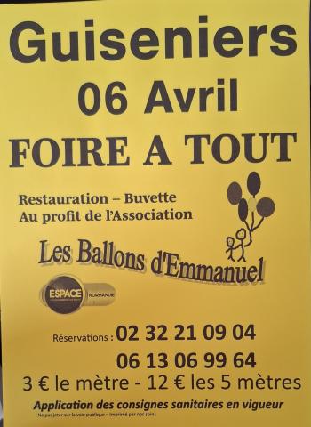 Foire à tout 06 avril 