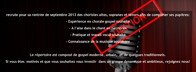 Audition chorale gospel