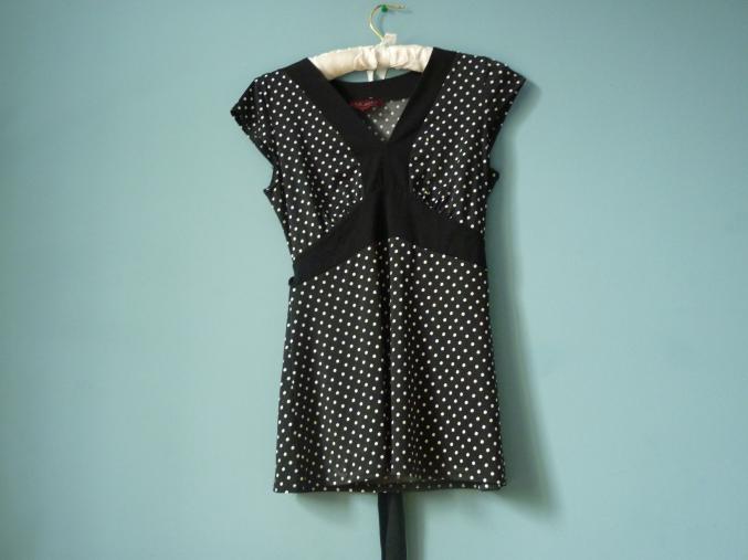 Haut femme tunique la city à pois M ou 38 TBE