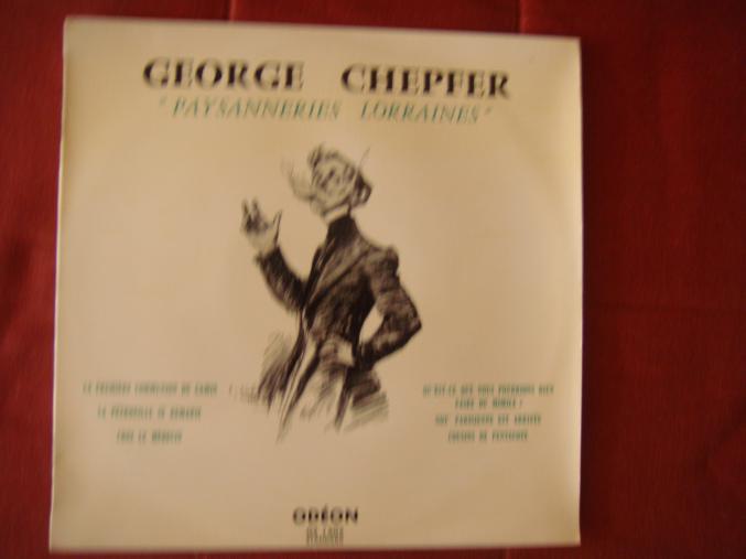 Disque vinyl 33 tours/25 cms "Paysanneries lorraines" de Georges CHEPFER