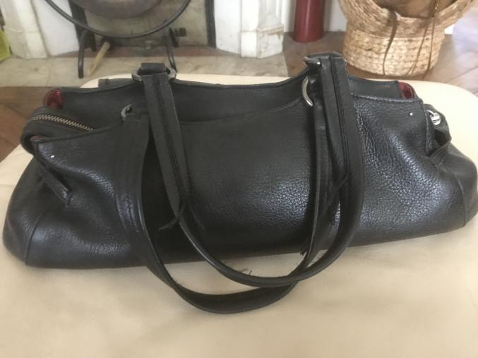 Sac Lancel cuir noir