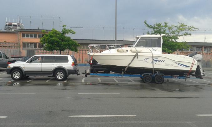 Transport imbarcation avec rimorc