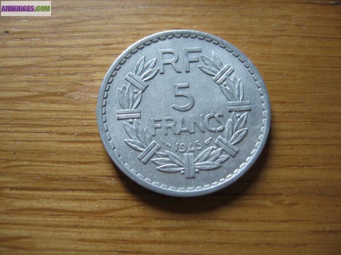 Gros lot de 5frcs lavrillers alu 1945