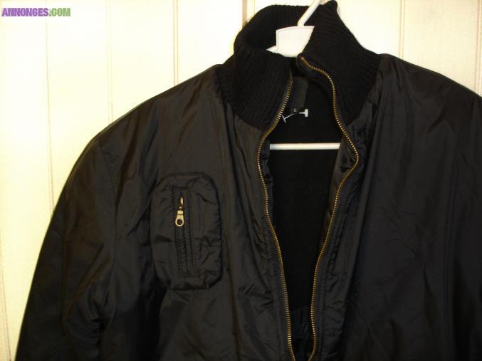 Blouson Bombers Homme Noir Taille L