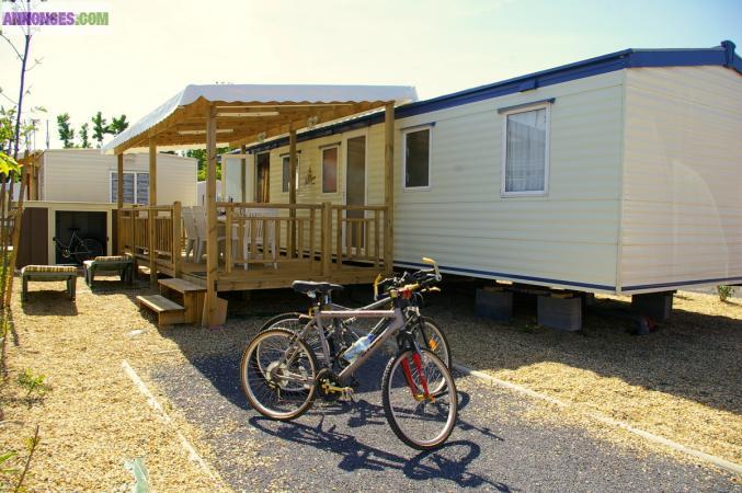 40m ² Mobile Home, climatisation reversible, 3 chambres, 8 personnes, 4* Les Sables du Midi, Valras Plage Languedoc-Rousillon