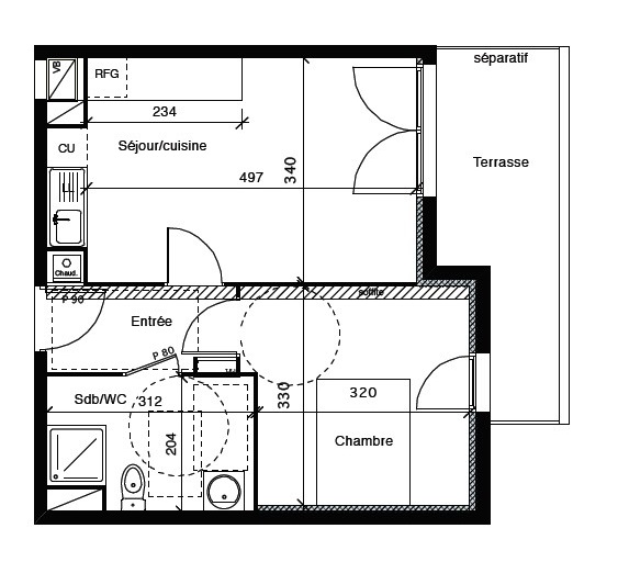 Location T2 Nîmes proche Gare