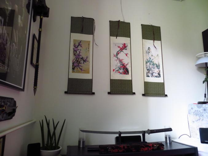 Peinture Calligraphie asiatique Montagne foret