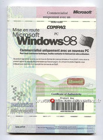 Windows 98 première édition, neuf sous blister.