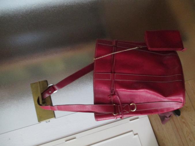 Sac seau Lancel rouge (authentique)