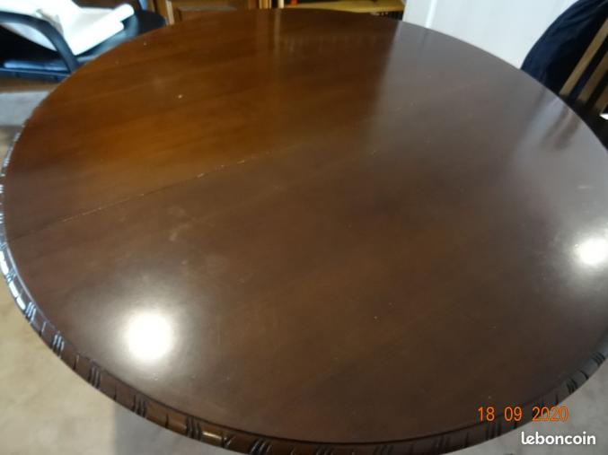 Table en bois massif avec rallonge
