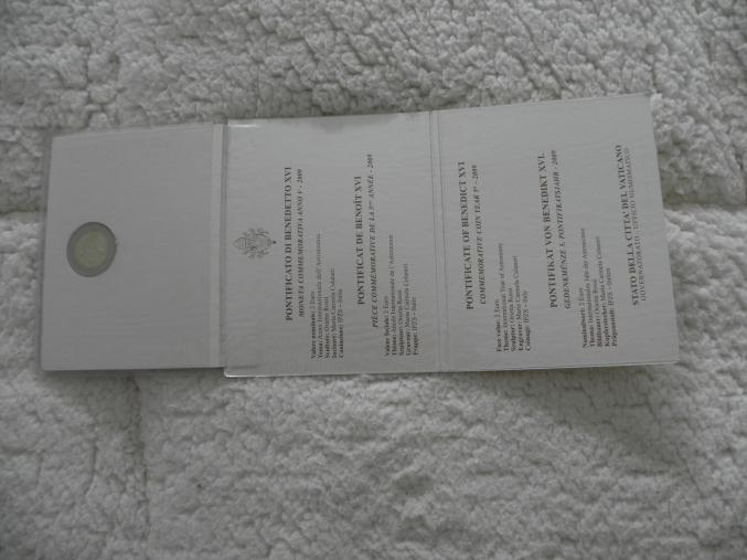 2 EUROS COMMEMORATIVES VATICAN 2009