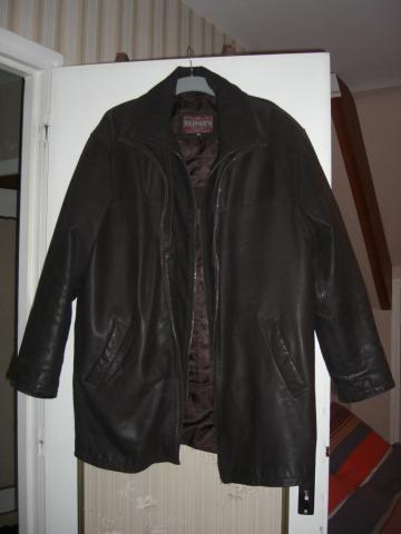 VESTE HOMME EN CUIR MARRON SKINER‘S taille 54