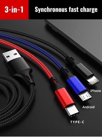 Câble Chargeur Universel 3 en 1