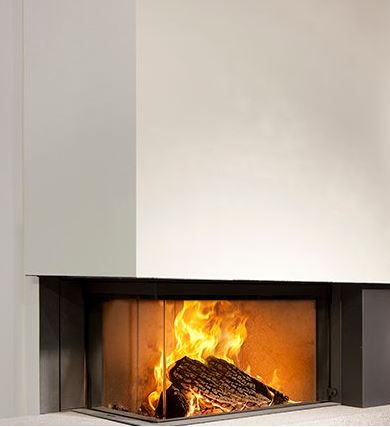 Cheminée insert d'angle