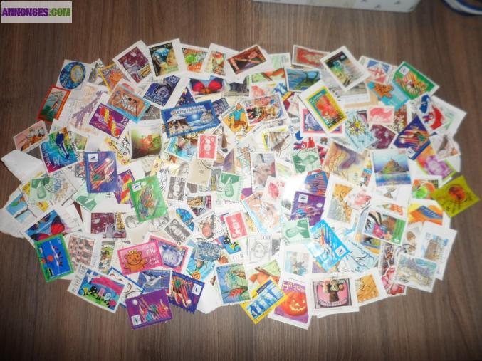 Lot de divers timbres