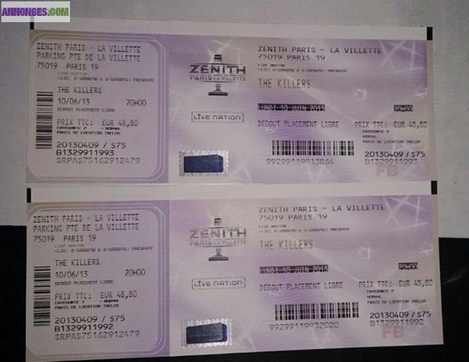 The Killers au Zénith le 10/06/13