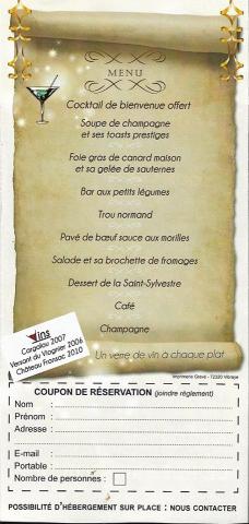 Reveillon saint sylvestre 2019