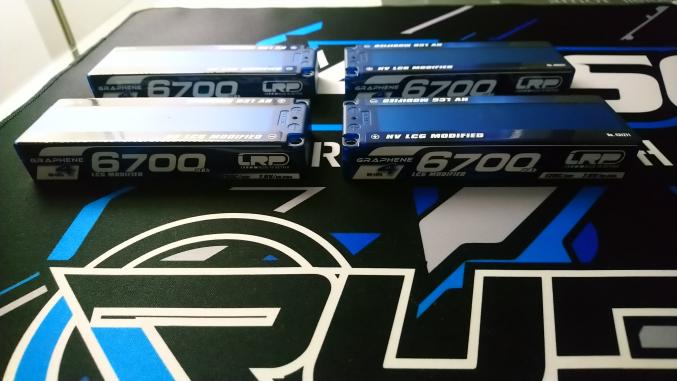 Lipos LRP 6700 mAh 120C Graphene 4 NEUVES 