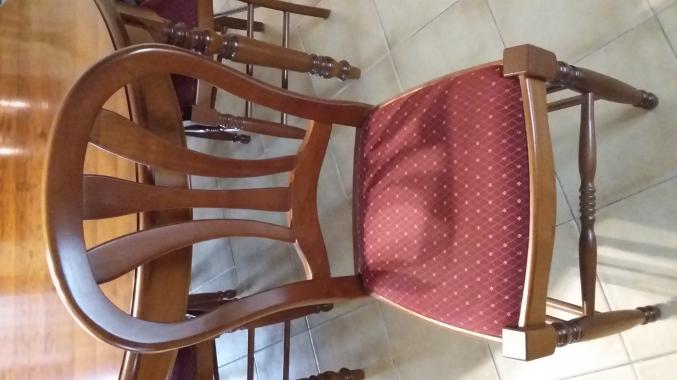 Table +6 chaises merisier massif