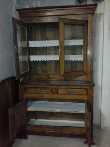 Buffet vitrine Ancien 2 corps