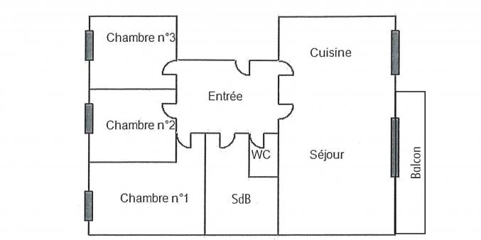 A vendre appartement 4 piéces  a pau
